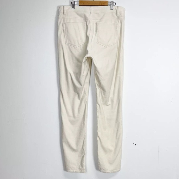 J Jill Pants Womens Size 8 TALL White Velour Cotton Spandex Blend - Picture 2 of 13